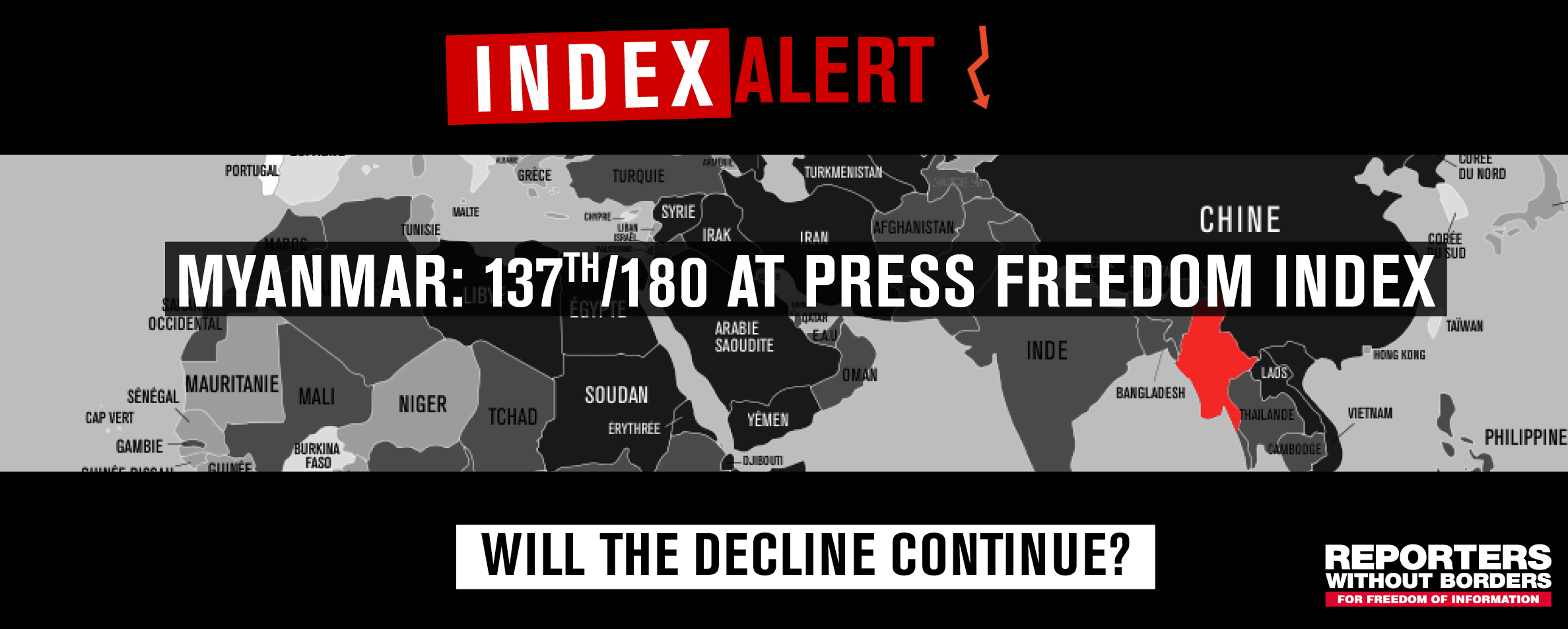 RSF Warns Myanmar About Threat To World Press Freedom Index Ranking | RSF