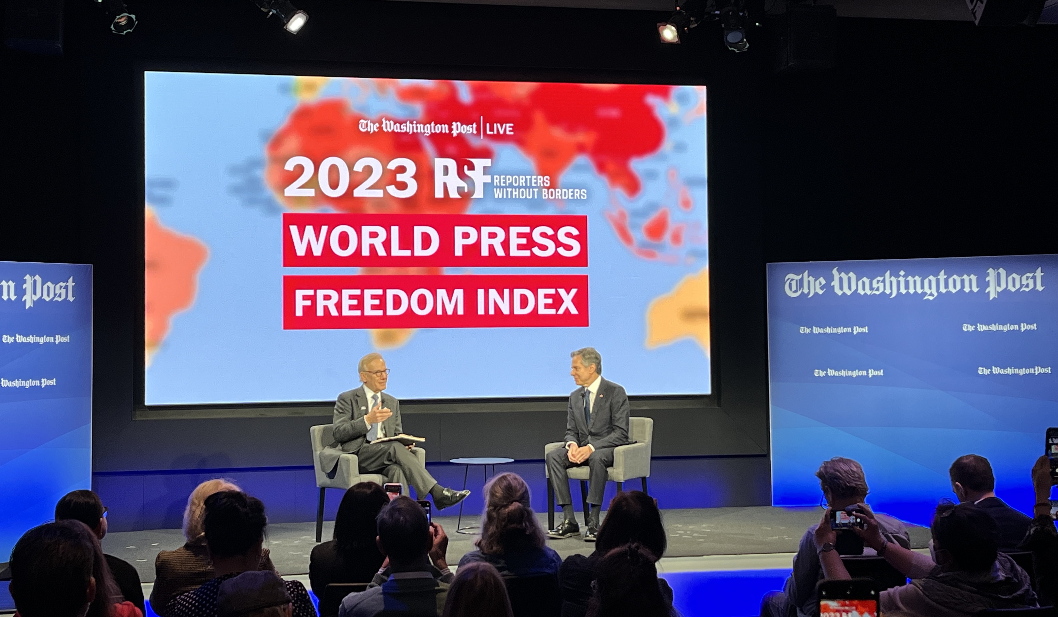 US Secretary of State Antony Blinken joins RSF for 2023 World Press